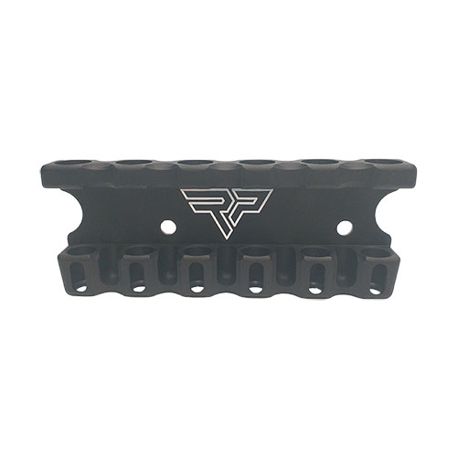 Il Lok 444 Cartridge Quiver tiene sei cartucce pronte per un rapido ricaricamento, con un sistema di ritenzione O-ring sicuro e resistente, ideale per fucili a otturatore.